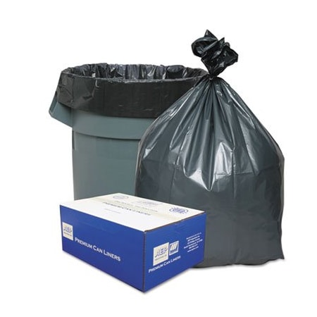 Webster Industries 45 gal Trash Bag, Large, 1.70 mil (43 Micron), Silver, 50 PK PLA4870